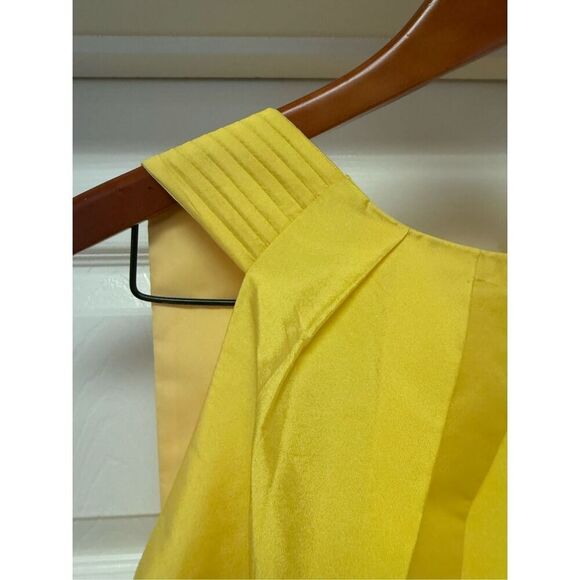 Alfred Sung Yellow Taffeta Bridesmaid Short Party Dress sz 20 EUC - Picture 3 of 7